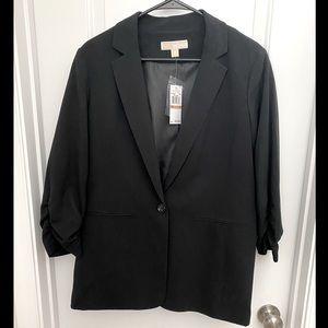 Ruched Sleeve Michael Kors Blazer